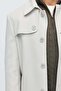 Men's Buttoned Straight-Cut Trench Coat - 5