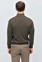 Men's braided cable knit sweater with stand collar - 4