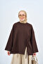 Women's Side Tie Tunic Brown - 2
