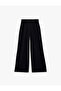 High Waist Pocketed Comfortable Fit Viscose Sports Wide Leg Sweatpants - 6