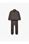 Cotton Şardonlu Long Sleeve Zippered High Collar Tracksuit Set
