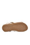 White Genuine Leather Rubber Band Stone Detailed Women's Sandals B306 - 5