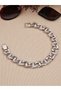 Silver Color Zircon Stone Vip Xuping Steel Bracelet, Non-Tarnishing Steel Bracelet 20 cm