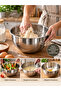 18cm Steel Mixing Bowl Dough Kneading Salad Preparation Multi-Purpose Kitchen Container - 2