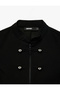 Fancy Button Detailed Slim Fit Stand Collar Sleeveless Cardigan - 7