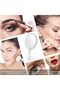 مرآة يدوية مزدوجة الجوانب، مرآة تجميل بيضاء مستديرة مكبرة - 7