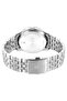 Mens Silver White Dial Leather Strap Watch, Silver, bracelet - 3