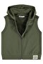 Civil Boy's Basic Vest |   Brushed 2 Thread Zero Sleeve Hoodie |   School Nursery and Daily Use - Khaki - 2
