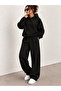 Women's Unprinted Oversize 3 Thread Sweatshirt and Baggy Sweatpants Set - 4
