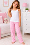 Girls' Cotton String Strap Undershirt Set of 2, Plain Ribbed and Patterned - 4