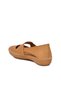 Tan Genuine Leather Anatomical Comfortable Sole Rubber Band Women's Casual Shoes Z841 Z - 4