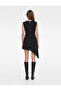 Scuba Fabric Asymmetrical Crew Neck Sleeveless Dress - 3