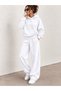 Women's Unprinted Oversize 3 Thread Sweatshirt and Baggy Sweatpants Set - 4
