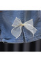 Girls’ Jeans 2-Piece Set | 0-12 Months | Pink & Blue | Cotton & Denim |Top&Shorts | Stylish - 3