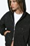 Sparkly Hooded Zipper Sweatshirt - 6