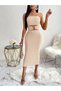 Rochie maxi, bej - L - 3