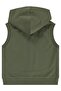 Civil Boy's Basic Vest |   Brushed 2 Thread Zero Sleeve Hoodie |   School Nursery and Daily Use - Khaki - 3