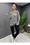 Black-Ecru Boat Neck Knitted Sweater - 2Y4407 - 2