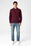 Half-Zip Burgundy Sweatshirt - 5