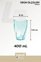 Home Glassy Unbreakable Polycarbonate 6-Piece Glass Set Turquoise (400 ml) - 7