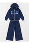 Girls LA Front Zip Sweatshirt Hoodie and Wide Leg Pants Set - 5