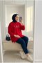 Women's Floral Embroidery Detailed Loose Long Sweatshirt Tunic - 3