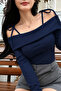 Women's Madonna Collar Rope Strap Casual Daily Long Sleeve Blouse - 3