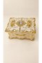 White Gold Flower Motif and Stone Embellished Decorative Jewelry Box - 3