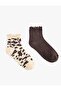 Set of 2 Patterned Socks with Cotton Ruffles - 2