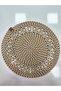 Decorative Single Placemat Patterned Tricot Model Round American Style Placemat Knitted Placemat Handmade Stylish Table Decoration Dining Table Breakfast Table Tableware Decor Home and Kitchen Accessory - 3