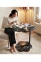 A stylish and modern side table with a rose-shaped top, perfect for living rooms and coffee shops. - 3