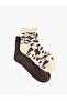 Set of 2 Patterned Socks with Cotton Ruffles