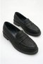 Black Printed Nubuck Women's Loafer Shoes Genuine Printed Nubuck Leather Soft Casual Women's Black Loafer Moccasin Shoes - 6