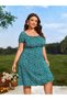 Rochie midi, verde - 4XL - 5