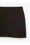 Normal Waist A-Line Cashmere Mini Skirt - 3
