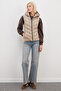 Scuba Fabric Garnished Hooded Inflatable Vest - 7