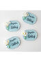 Baby Candy Gift Bebe-336M Gala Floral Blue Serrated Backed Ellipse Plexi Magnet - 6