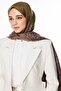 Nora Pattern Double-Sided Shawl Dark Khaki-Dark Dusty Rose - 2