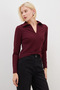 Half Zip Polo Collar Slim Fit Modal Sweatshirt - 2