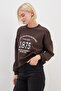 3 Threaded Unprinted 1875 Printed Oversize Sweatshirt - 4