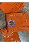 Orange Cotton Salwar Kameez Dupatta - ALV2065 | Orange-Size:3XL-46-Inches - 5