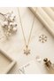 316L Steel Gold Yellow Zircon Stone Snowflake Model Women's Necklace Jewelry - 4