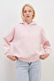 3 Thread Ribbed Hooded Oversized Sweatshirt - 4