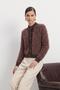 Bearded Long Sleeve Cardigan 07303 Brown - 4