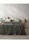 Adenya Basket Beatrice Cotton Double Bedspread - Khaki - 2