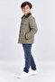 Boy's Beige Black Khaki Brown Winter Coat with Zipper Pockets Casual Jacket Ak4271 - 4