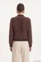 Bearded Long Sleeve Cardigan 07303 Brown - 5