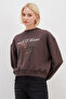 3 Threaded Tiger Print Oversize Sweatshirt - 6