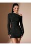 Rochie mini, neagră - S - 5
