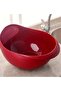 Rice Strainer and Colander Bowl with Side Drainer, Food Grade Plastic Rice Beans Peas Washing Colander, Vegetable Steamer Basket, (White) - 4